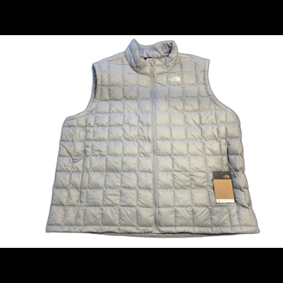 NEW The North Face Thermoball Eco Vest 3X Men Grey Nylon Shell Puffer Vest NWT - Picture 1 of 7